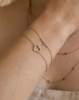 14k Gold Diamond Cross Bracelet - Melt'm Jewelry