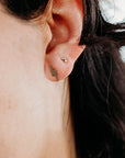 Lightning Bolt Earrings 14k Solid Gold, Lightning Bolt Jewelry - Melt'm Jewelry