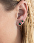 Genuine Marquise Emerald Earrings 14k Gold