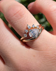 Pear Moissanite Monolith Ring 14k Gold, JASMINE 1 Ct. Pear Moissanite Engagement Ring - Melt'm Jewelry