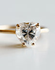 Heart Moissanite Ring 14k Gold, 1.3 Ct. Heart Moissanite Engagement Ring