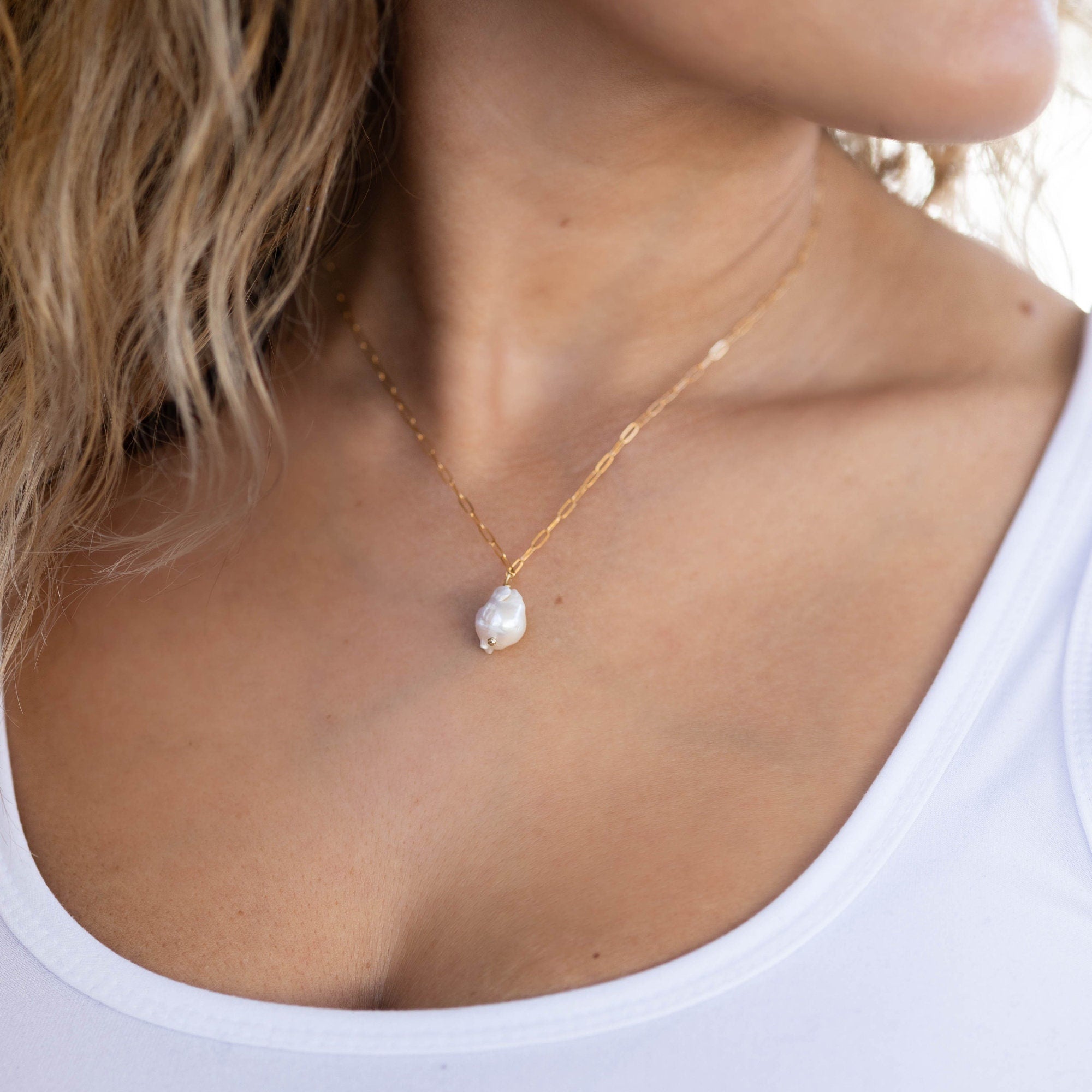 Baroque Natural Pearl Necklace - Melt'm Jewelry