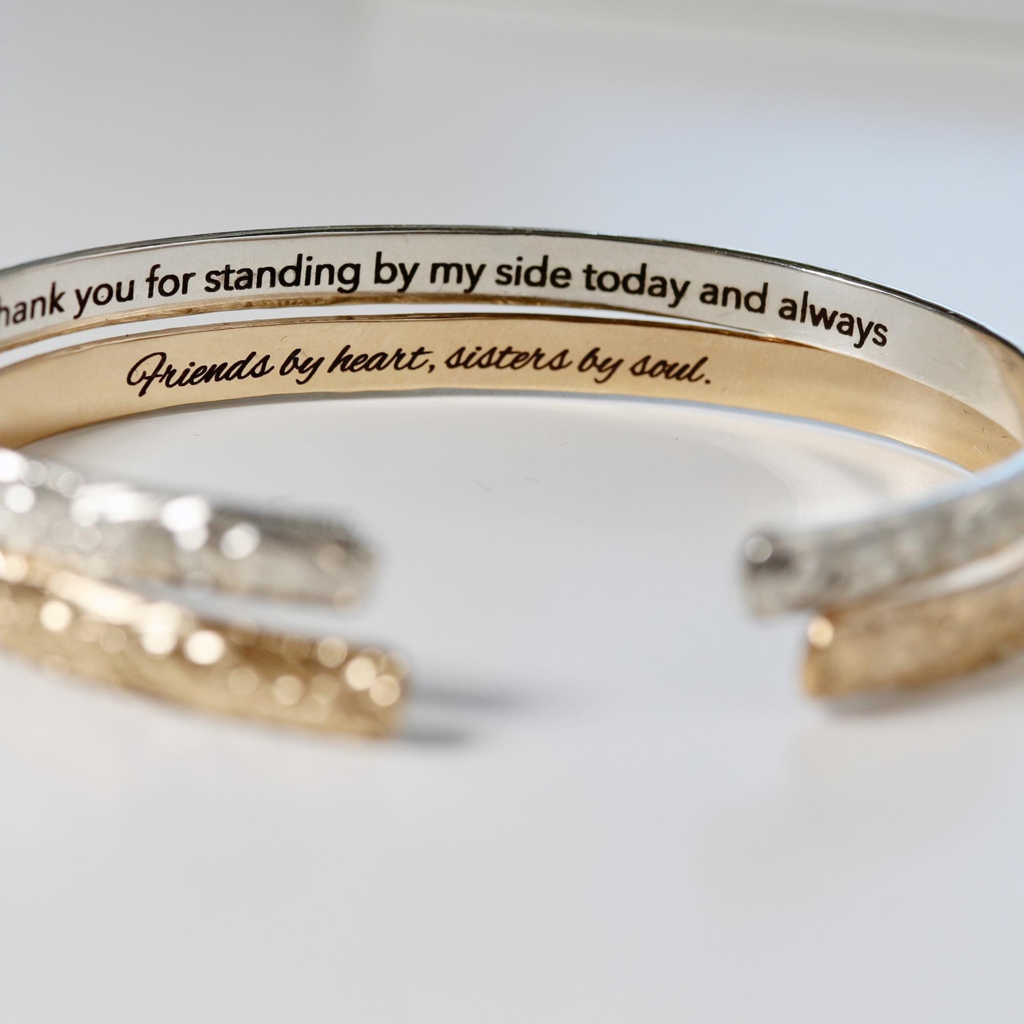 Open Cuff Message Bracelet Gold Filled or Sterling Silver Silver