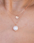 Rose Gold Natural Pearl Necklace - Melt'm Jewelry