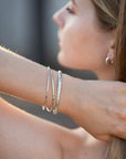 Sterling Silver Open Cuff Bracelet Leaf & Flowers, Handwriting Inside