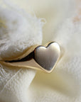 14k Solid Gold Heart Signet Ring For Women, Monogrammed Personalized Heart Ring - Melt'm Jewelry