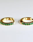 Mini Emerald Earrings 14k Gold (SINGLE or PAIR) - Melt'm Jewelry