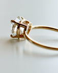 Heart Moissanite Ring 14k Gold, 1.3 Ct. Heart Moissanite Engagement Ring