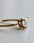 Heart Moissanite Ring 14k Gold, 1.3 Ct. Heart Moissanite Engagement Ring - Melt'm Jewelry