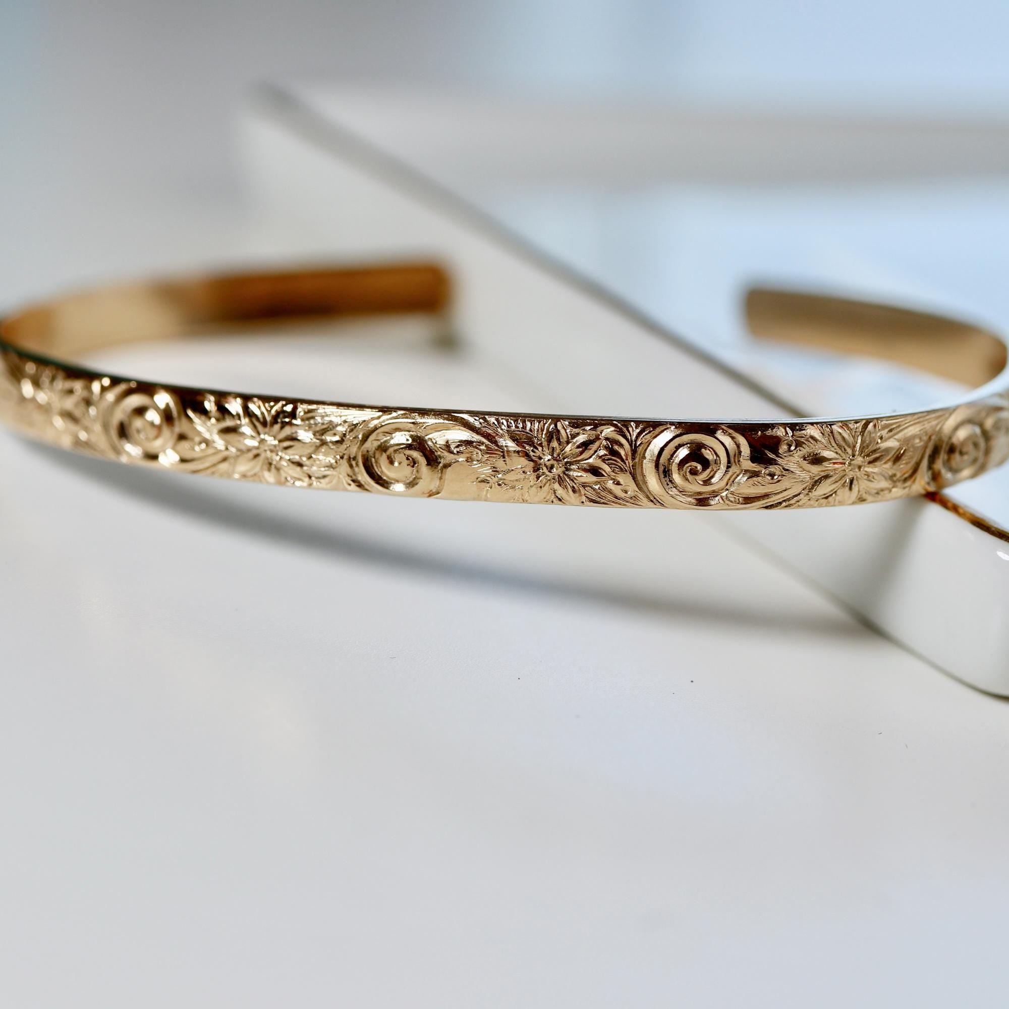 Open Cuff Message Bracelet Gold Filled or Sterling Silver Silver