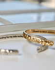 Open Cuff Message Bracelet Gold Filled or Sterling Silver Silver