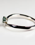 Montana Sapphire V Shaped Ring 14k White Gold