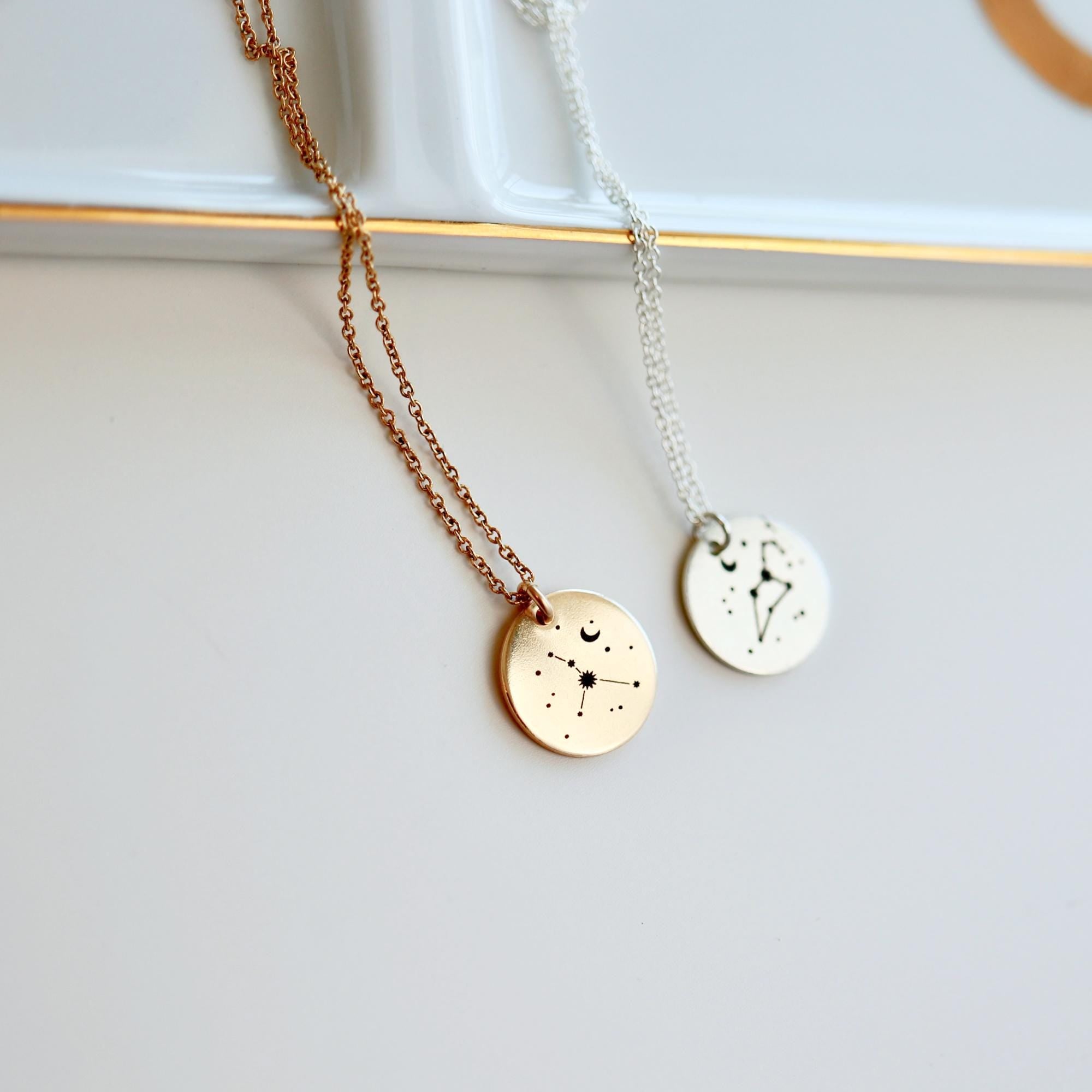 Gold Constellation Necklace, Custom Zodiac Necklace - Melt'm Jewelry