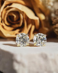 Grey Diamond Earrings 14k Gold