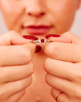 Ruby Ring, Mixed Metal Ring, July Birthstone