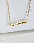 Engraved Personalized Gold Bar Necklace - Melt'm Jewelry