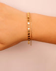 Gold Filled Sequin Chain Bracelet