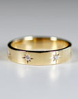 Diamond Starburst Eternity Wedding Band 14k Gold