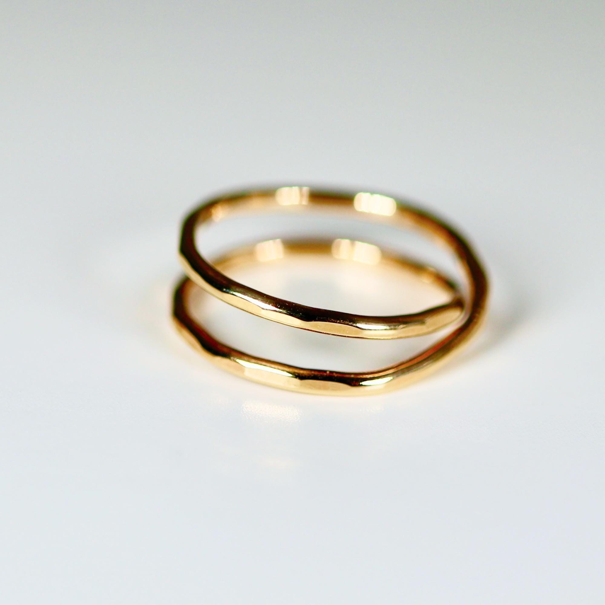 Gold X Ring, Gold Wrap Ring, Gold Filled Criss Cross Ring