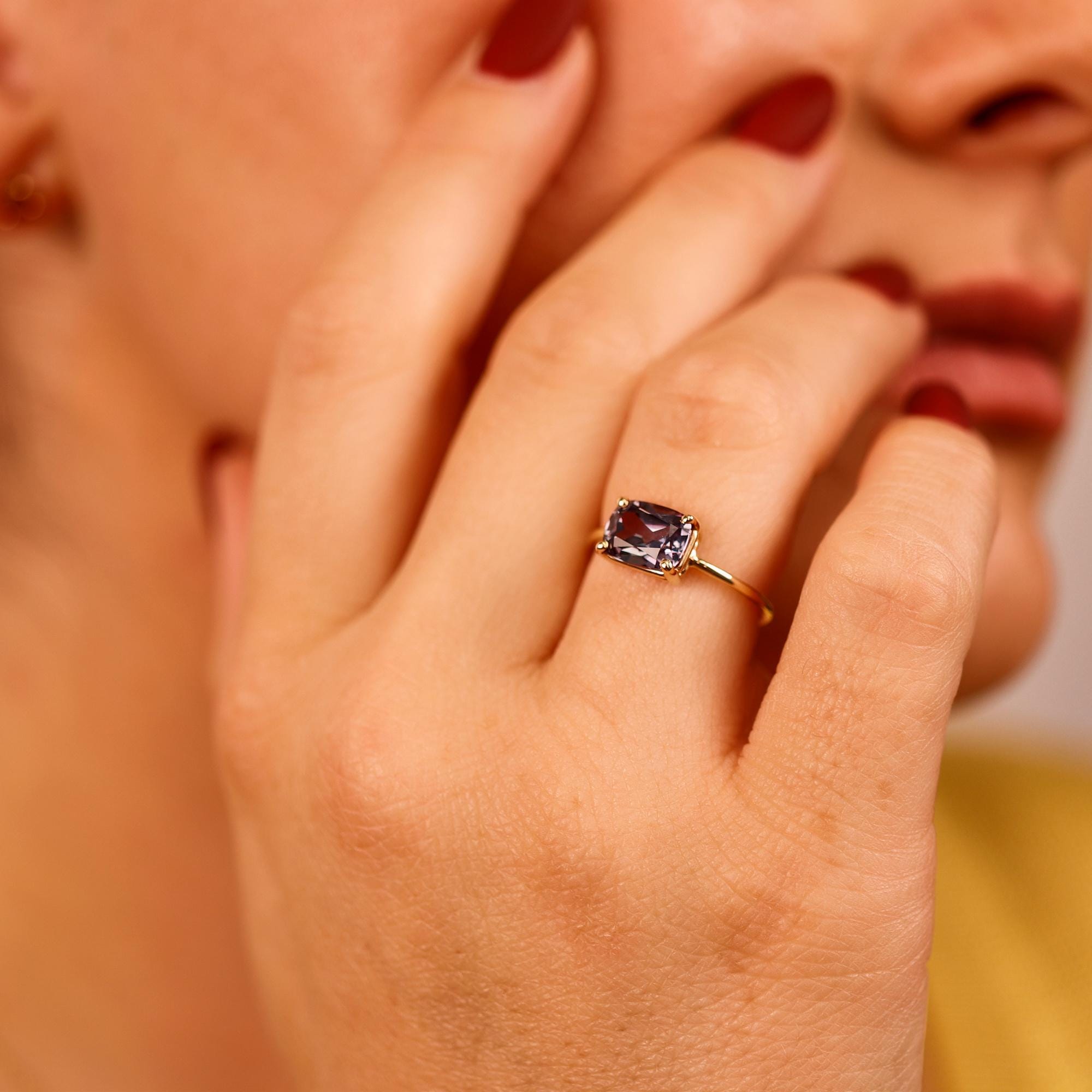 Sapphire Solitaire Ring 14k Gold - Melt'm Jewelry