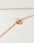 Personalized Initial Bracelet, Custom Engraved Disk Bracelet - Melt'm Jewelry