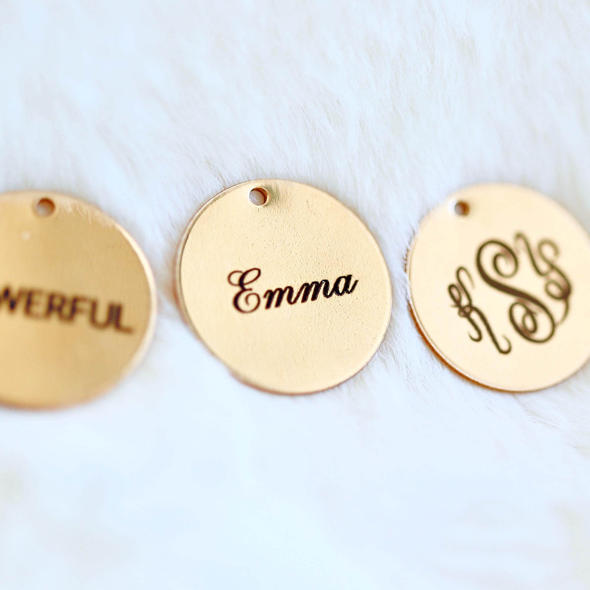 Actual Handwriting Disk Necklace, Kids Name, Gold Disc Name Medallion, Laser Engraved Disc Necklace, Family Necklace, Christmas Gift For Her