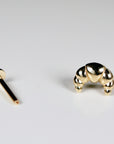 Croissant Flat Back Earrings 14k Solid Gold - Melt'm Jewelry