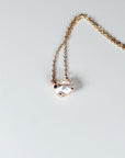 Oval Moissanite Necklace 14k Solid Gold - Melt'm Jewelry
