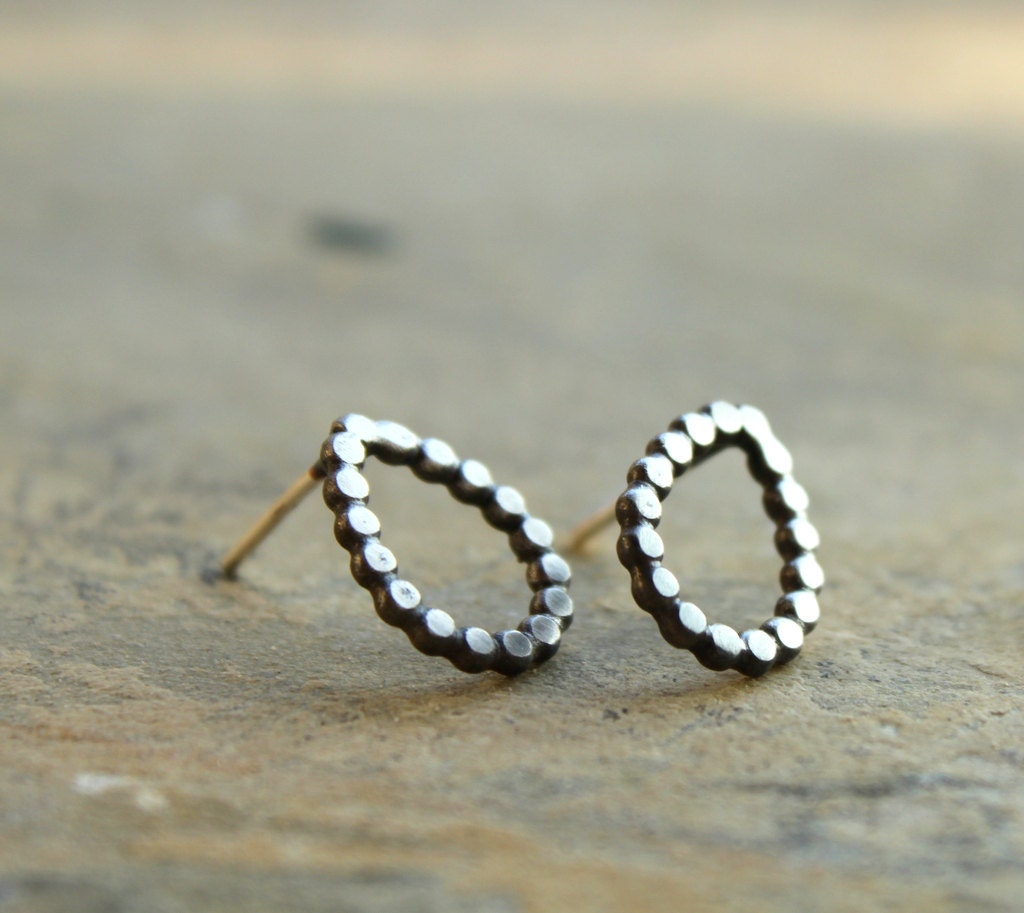 Sterling Silver Teardrop Stud Earrings