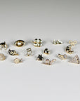 Wing Flat Back Earrings 14k Solid Gold - Melt'm Jewelry