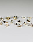 Serpenti Flat Back Earrings 14k Solid Gold, Snake Stack Earrings (SINGLE or PAIR) - Melt'm Jewelry