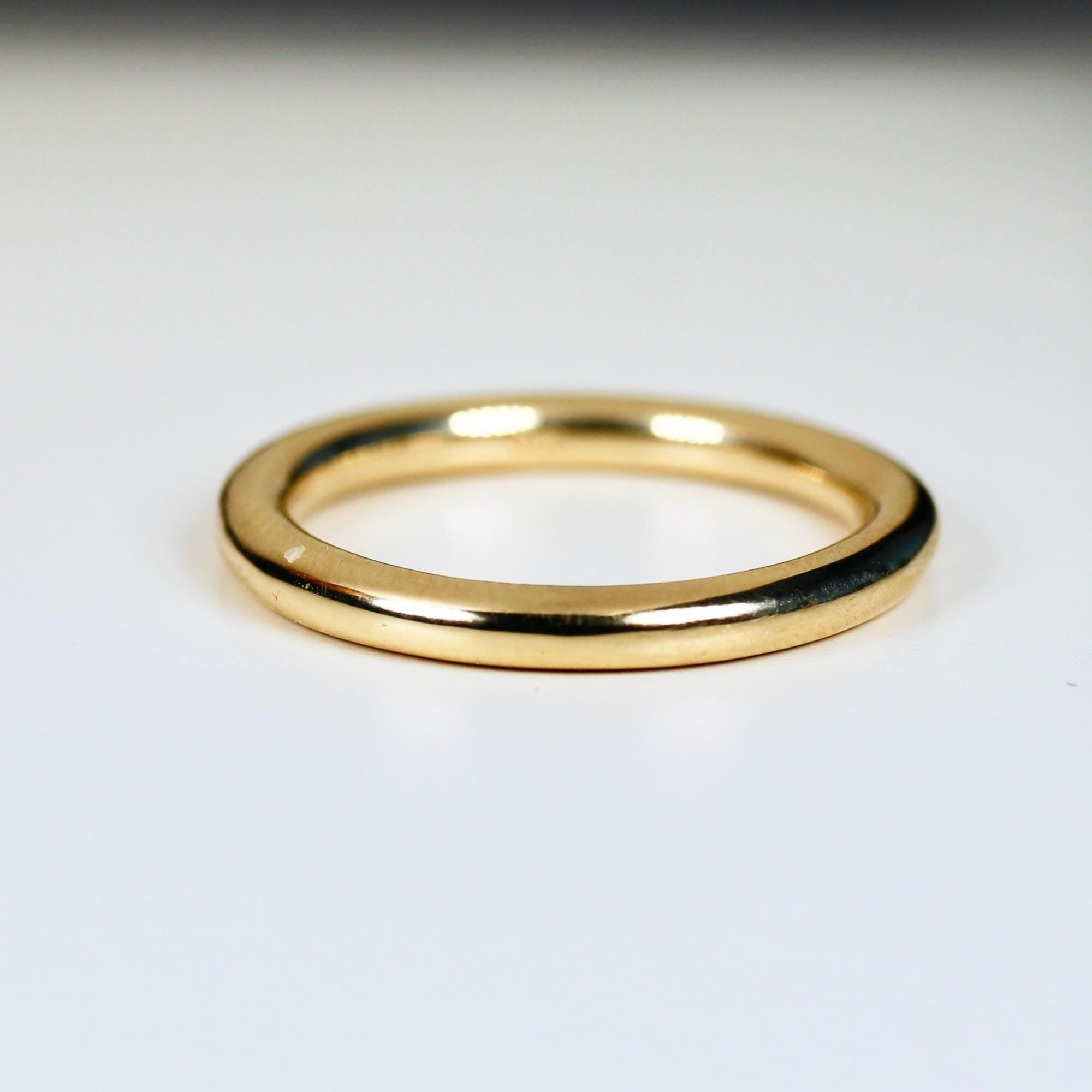 2.5mm Dome Matte Wedding Ring 14k Gold - Melt'm Jewelry
