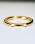 2.5mm Dome Matte Wedding Ring 14k Gold - Melt'm Jewelry