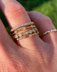Half Eternity Diamond Wedding Band - Melt'm Jewelry