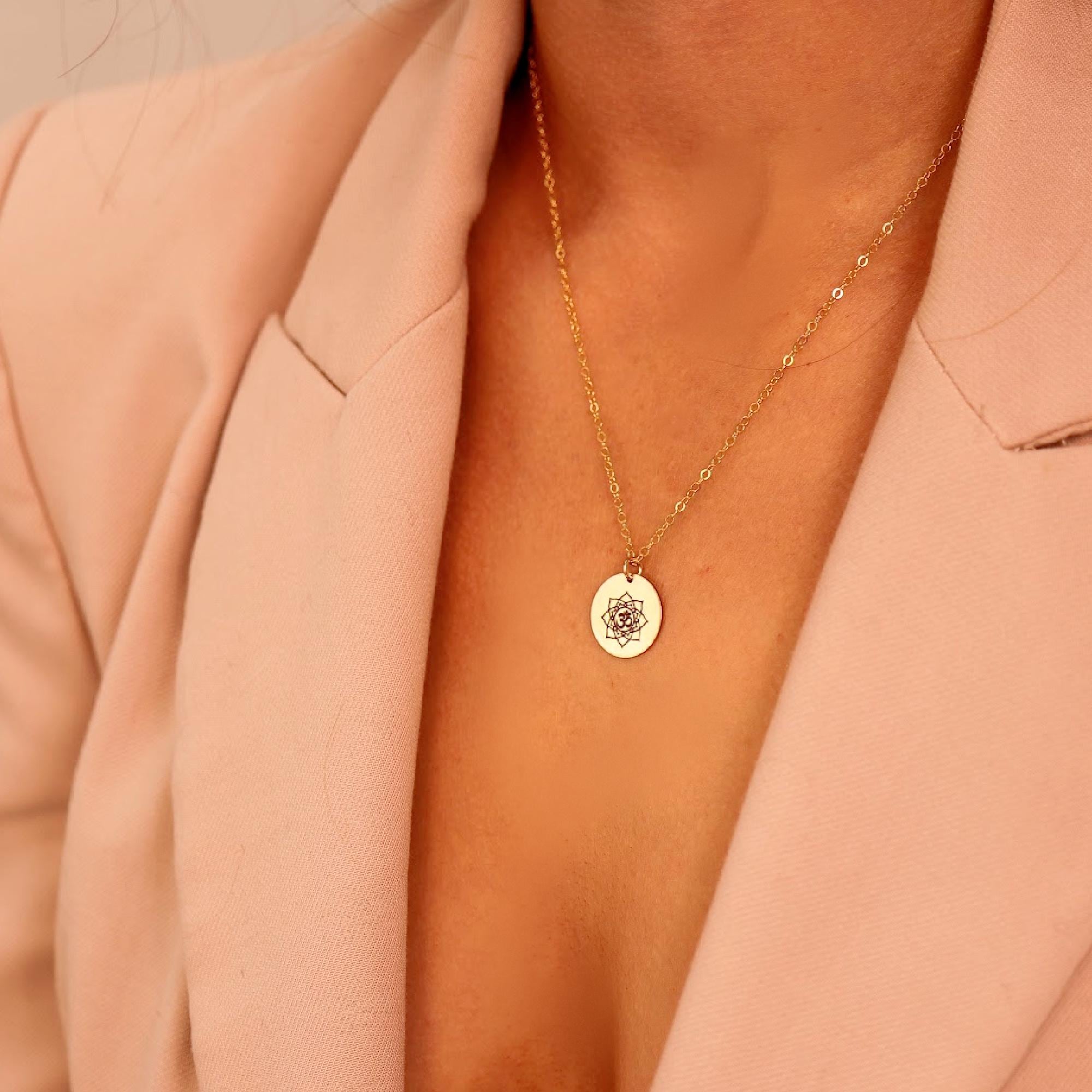 Actual Handwriting Disk Necklace, Kids Name Gold Pendant - Melt'm Jewelry