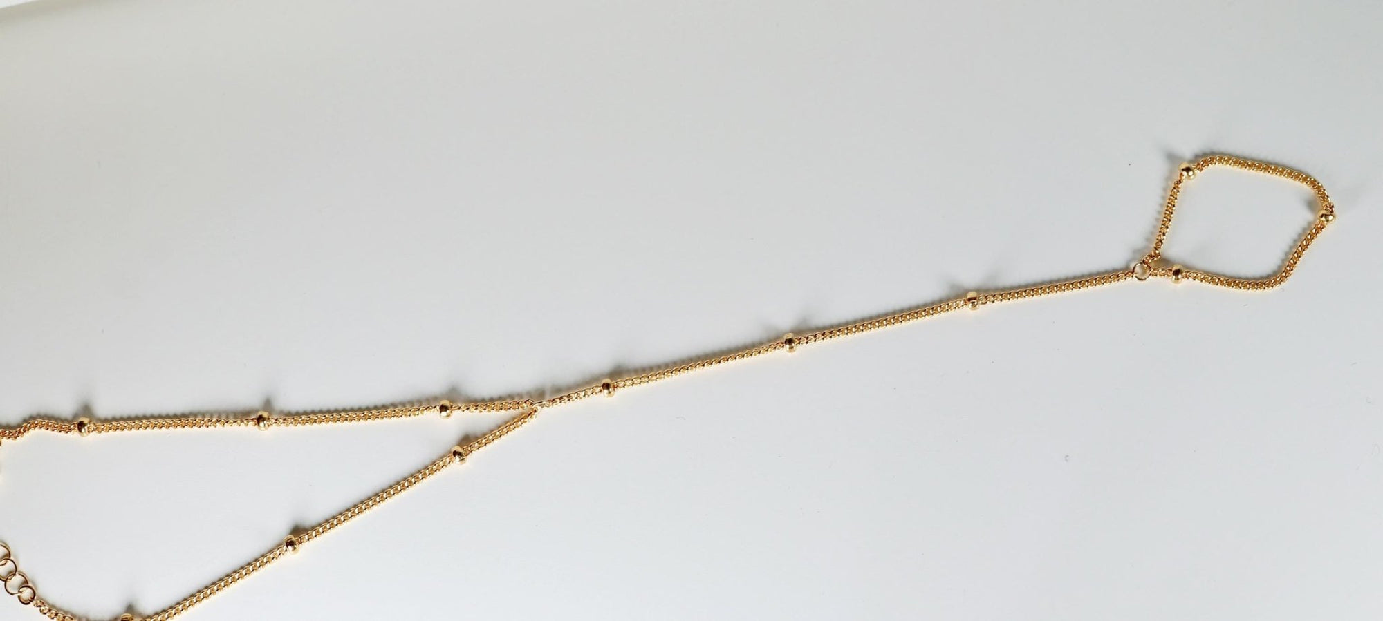 Gold Slave Bracelet, Satellite Hand Chain Bracelet - Melt'm Jewelry