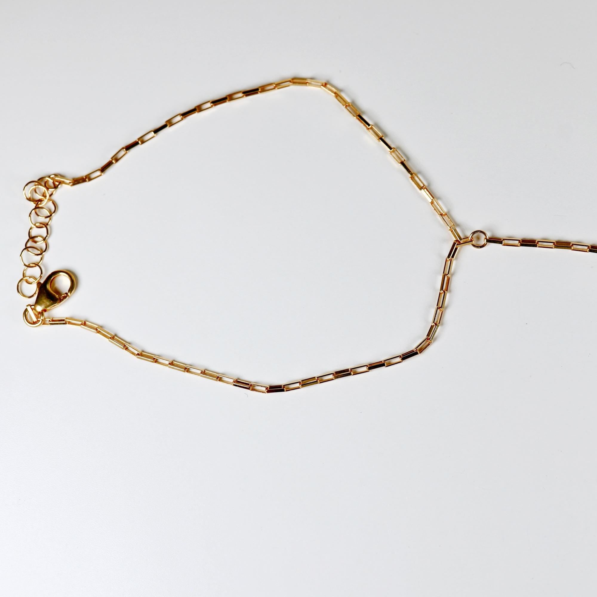 Dainty Gold Slave Bracelet, Peridot Hand Chain Bracelet - Melt'm Jewelry