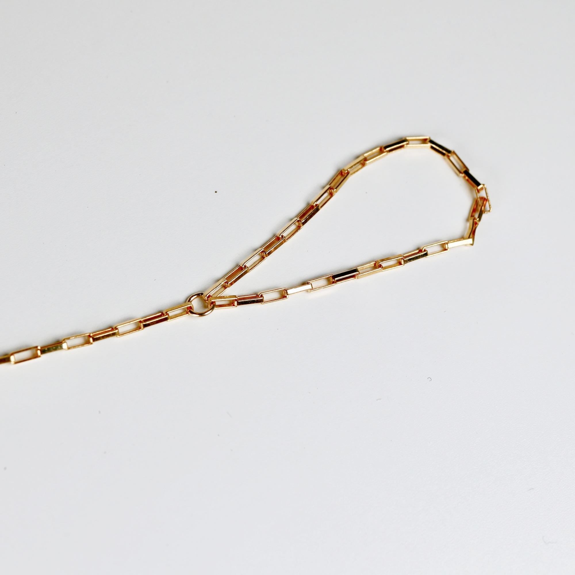 Dainty Gold Slave Bracelet, Peridot Hand Chain Bracelet - Melt'm Jewelry