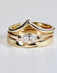 Marquise Moissanite Ring in 14k Gold