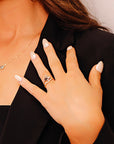Handcrafted Rose Cut Salt and Pepper Diamond Cluster Ring - Melt'm Jewelry