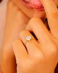 Heart Moissanite Ring 14k Gold, 1.3 Ct. Heart Moissanite Engagement Ring - Melt'm Jewelry