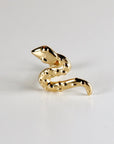Snake Flat Back Earrings 14k Solid Gold, Serpent Stack Earrings - Melt'm Jewelry