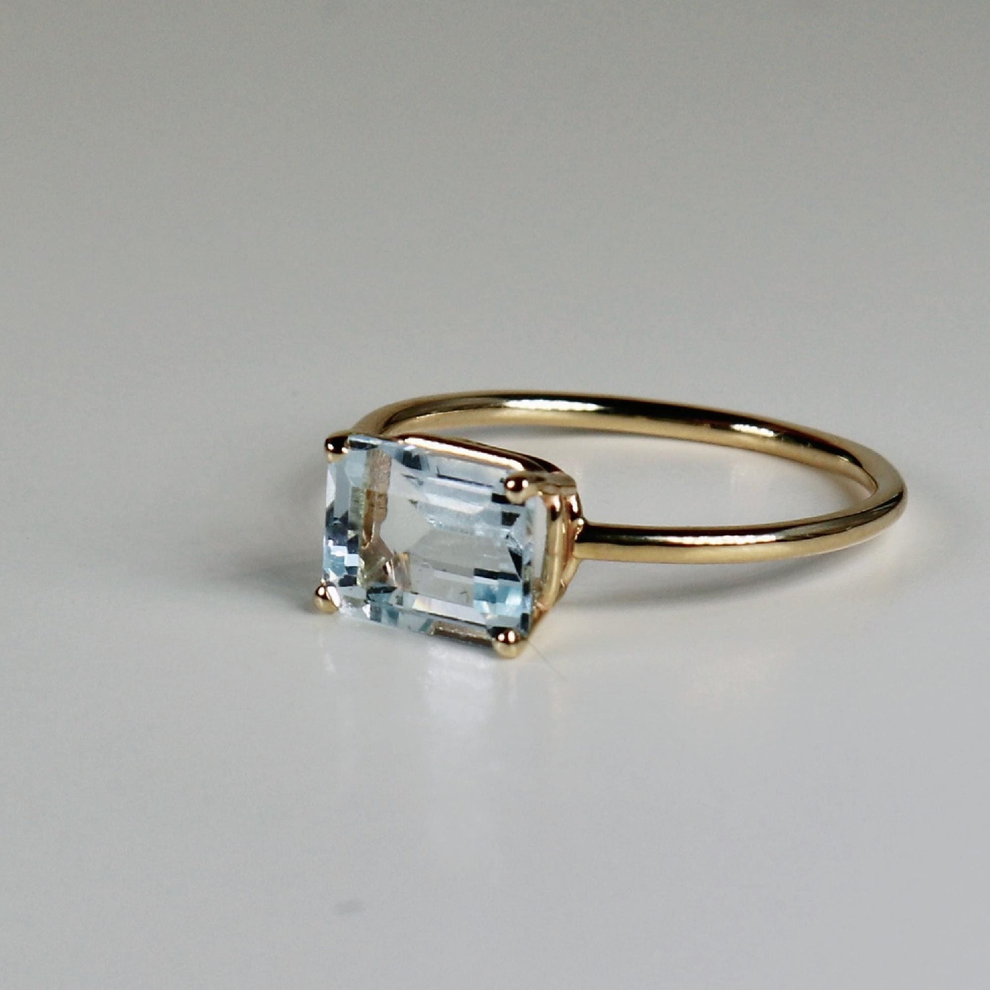 Aquamarine Engagement Ring