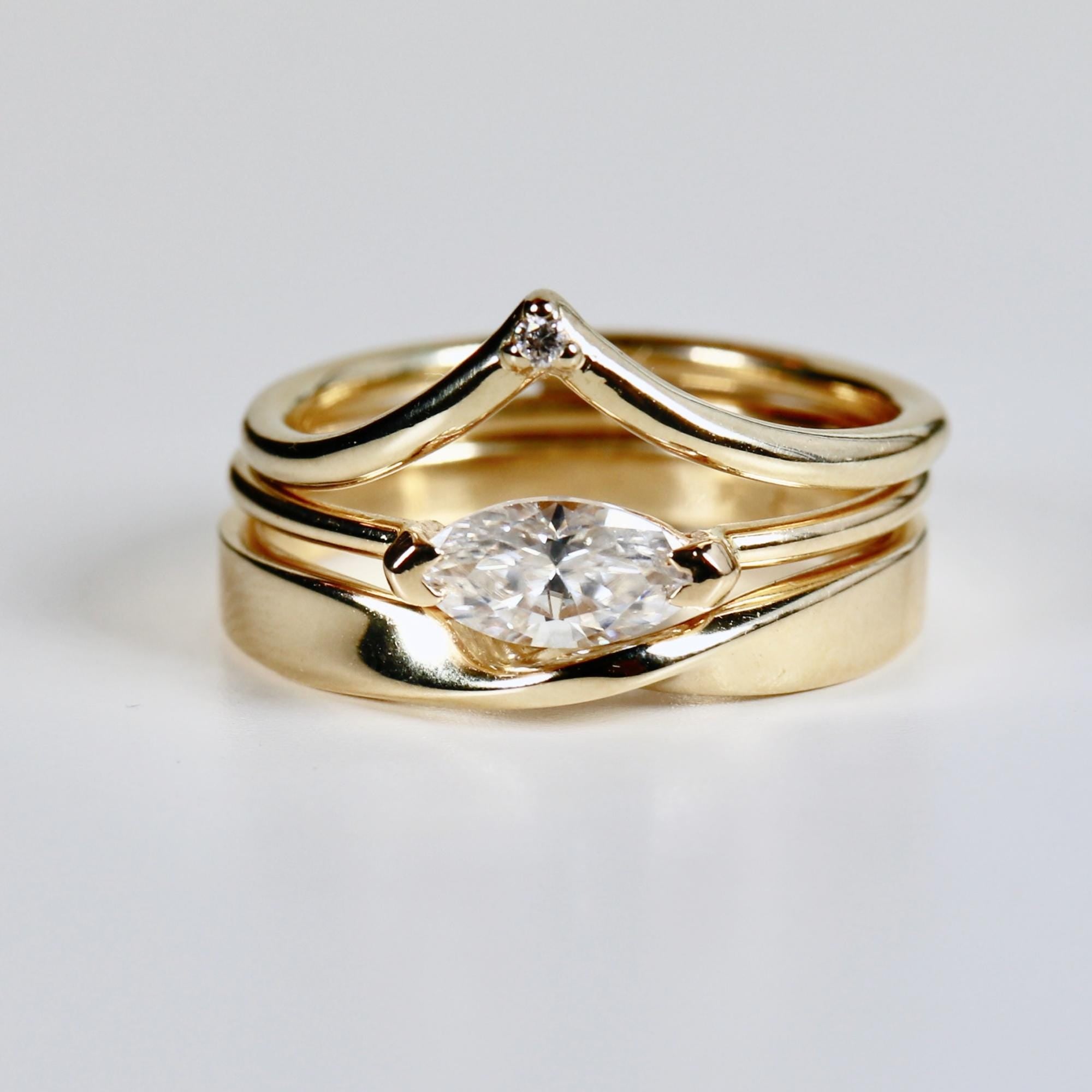Mobius Ring 14k Gold, His and Hers Matching Band - Melt'm Jewelry
