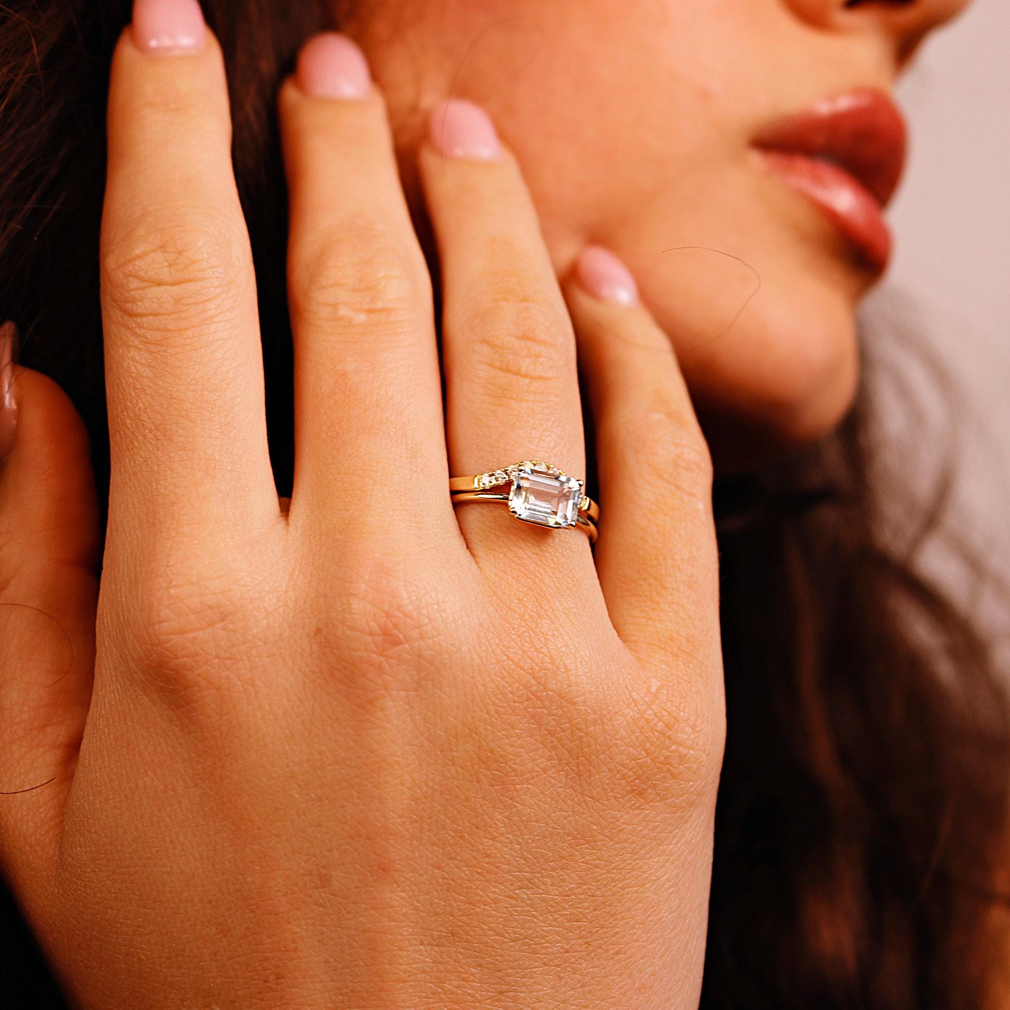 Aquamarine Engagement Ring