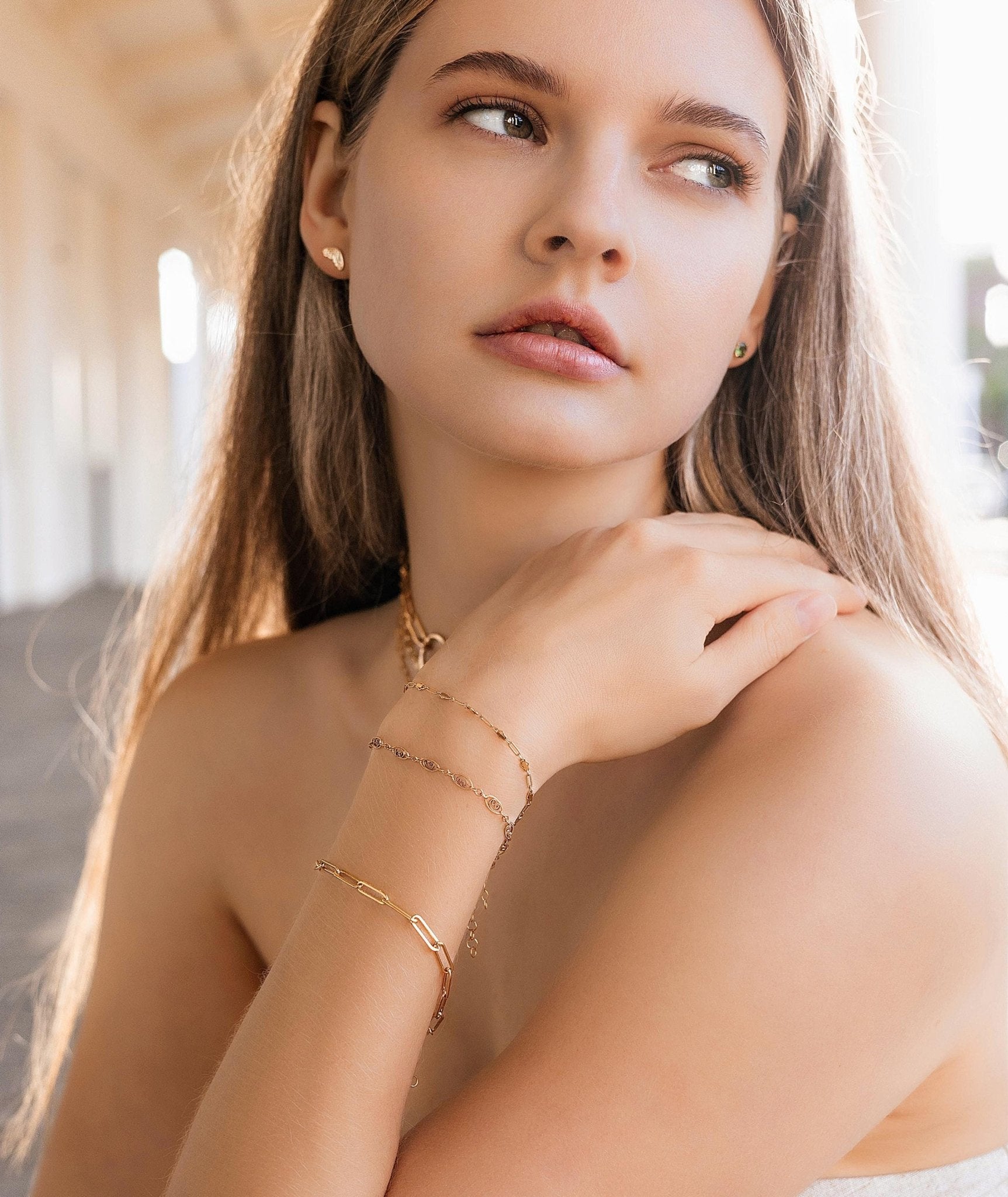 Gold Chain Bracelet, Gold Filled Minimalist Chain Bracelet - Melt'm Jewelry