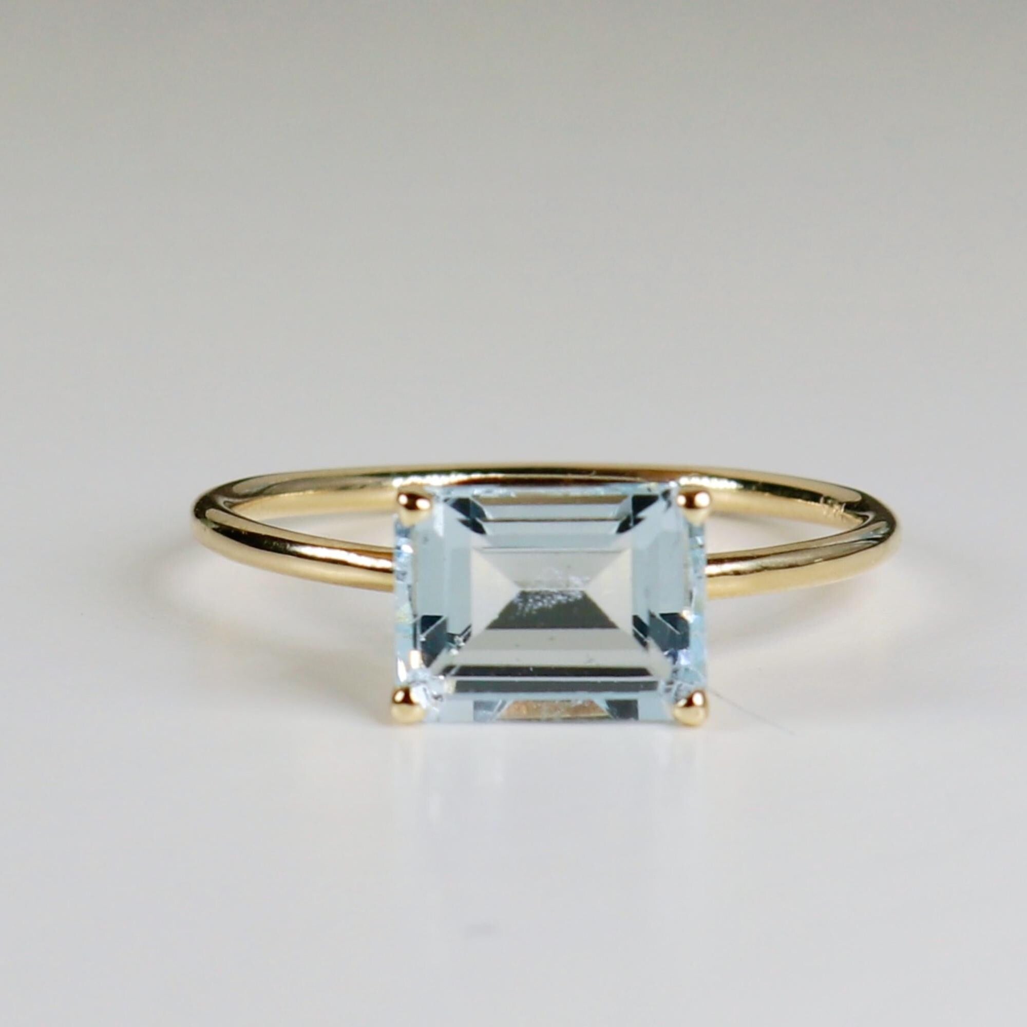 Aquamarine Engagement Ring
