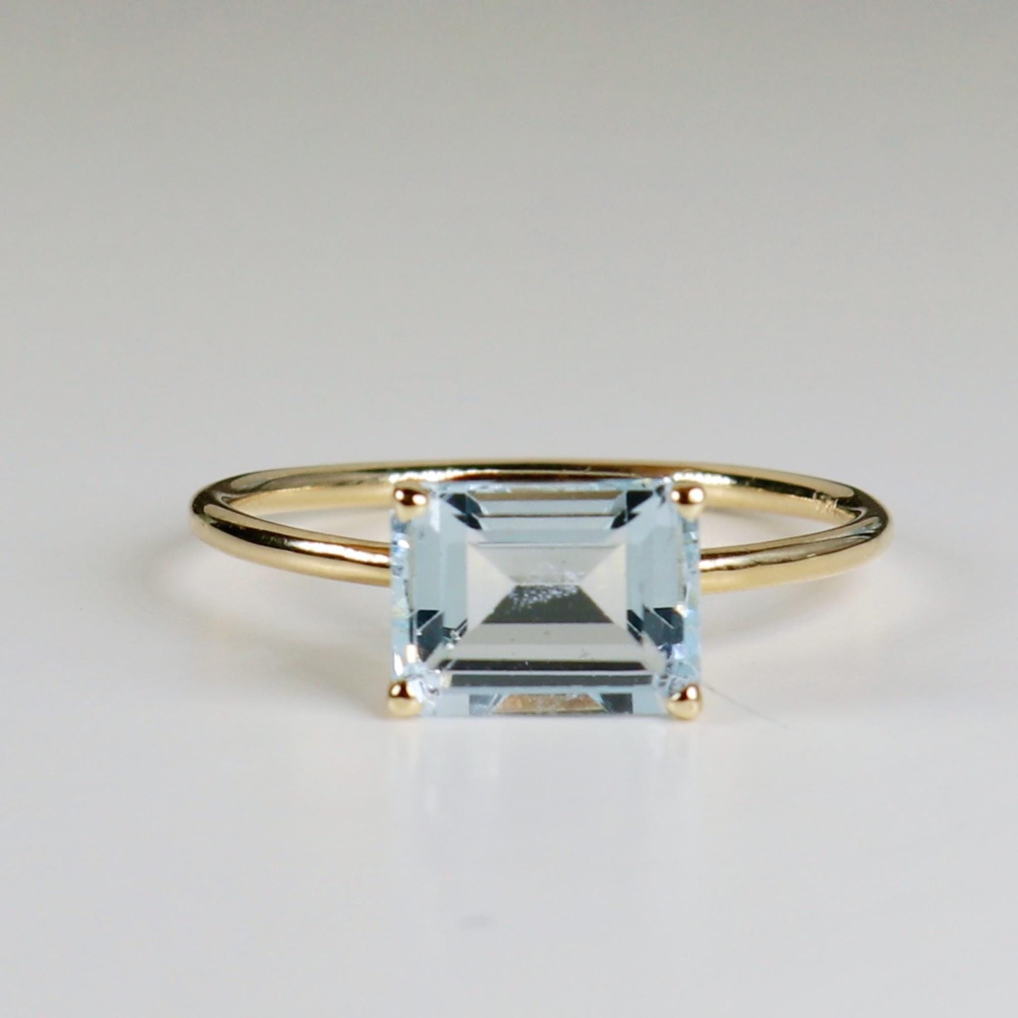 Aquamarine Engagement Ring - Melt'm Jewelry