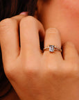 14k Gold Emerald Cut Aquamarine Ring