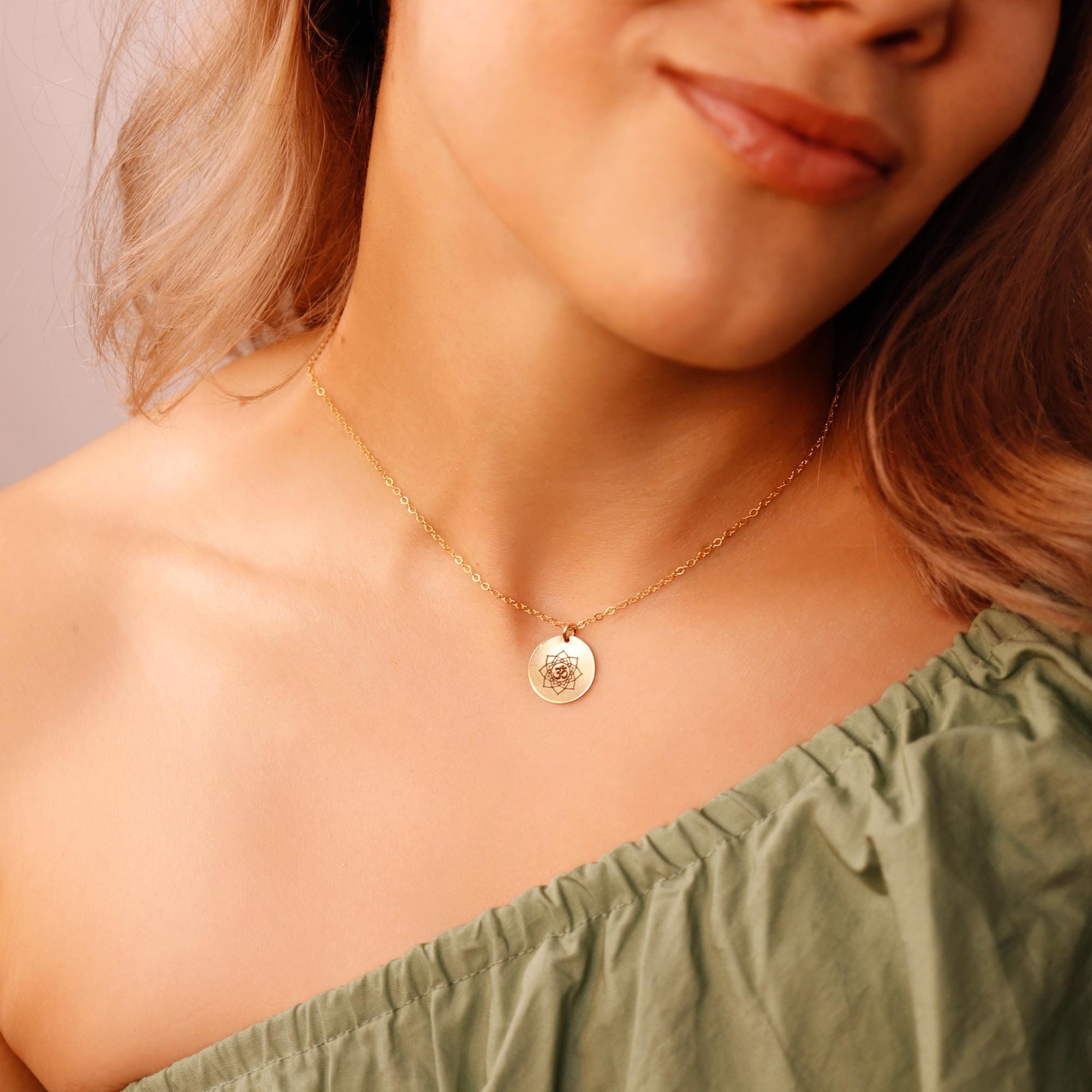 Photo Engraved Necklace Gold Filled, Custom Portrait Coin Necklace - Melt'm Jewelry